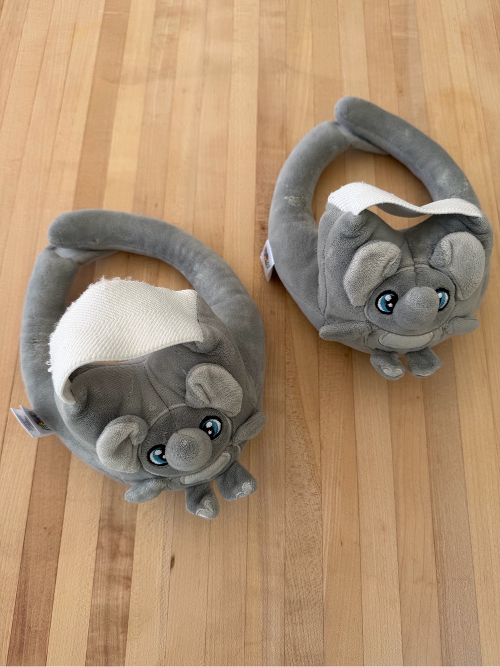 Fuzzy Feeder Gray Elephant Plush Bottle Feeder - 2 Pack